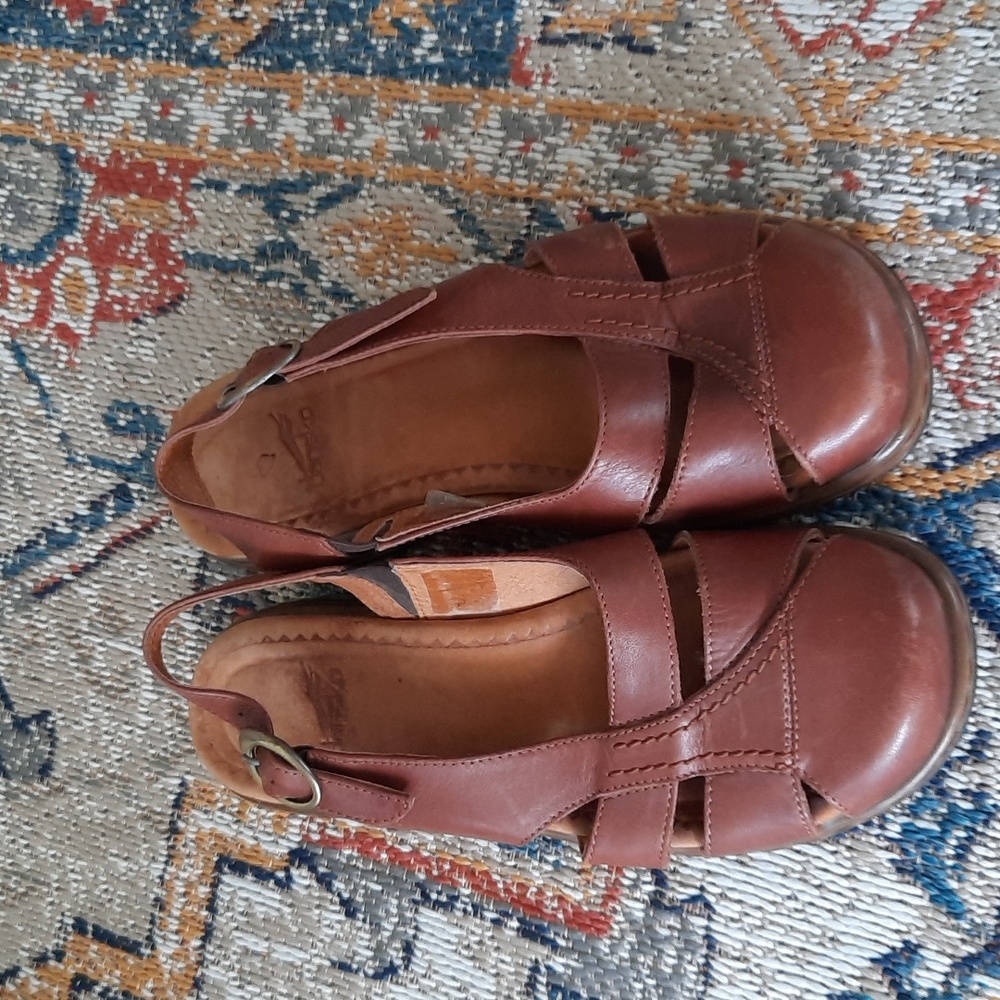Dansko Y2K Brown Leather Mules